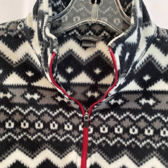 SOLD Eddie Bauer Designer Print Long Sleeve 1/4 Zip Pullover Top NWOT - Picture 4 of 12